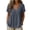 Navy, variant on CHGBMOK Womens Cotton Linen T Shirts V Neck Short Sleeve Solid Top Front Ruched Cutout Lace Boho Casual Shirts