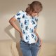 thumbnail image 3 of Balery Penguin Winter Fun Body de cuello redondo de manga corta para mujer Tops de manga corta Tops básicos-Small, 3 of 7