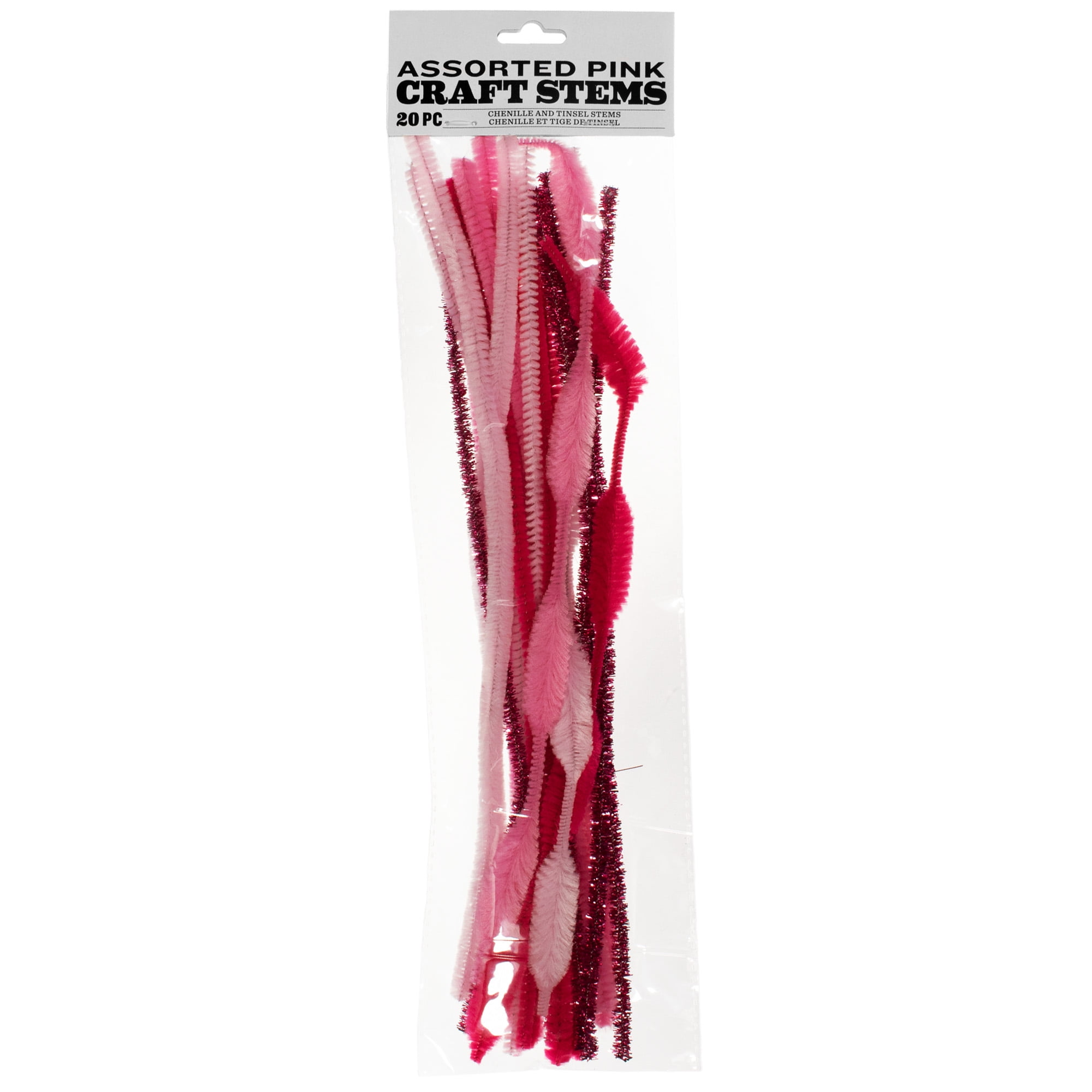 Craft County - Back 2 School - 20 Piece RED Pipe Cleaner DIY Décor,  Activities, Projects – 12 Inches Long