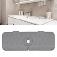 thumbnail image 4 of Faucet Water Catcher, Prevent Slip Reusable Faucet Absorbent Mat  For Kitchen For Bathroom 61x14cm Gray, 4 of 8