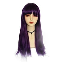 Purple Wigs for Women Girls Mal Wig Halloween Costume Cosplay Wig