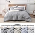 thumbnail image 4 of Juego de edredón Bedsure Queen, ropa de cama suave, gris, 3 piezas, 4 of 9