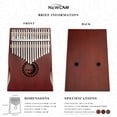 thumbnail image 3 of Piano Kalimba Thumb Newlam de 17 teclas con accesorios, 3 of 7