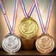 thumbnail image 3 of Medalla de oro/plata/bronce de recompensas deportivas de 6,5 cm para competiciones, fiestas y carreras, 3 uds., 3 of 9