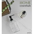 thumbnail image 5 of 18Oz Simple Glass Soap Dispenser with Black Rust Proof Pump,Refillable Kitchen soap Dispenser with Vertical Stripe, Bathroom Soap Dispenser for Dispense Hand soap, Dish Soap, Lotion., 5 of 7