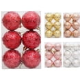 thumbnail image 5 of XEOVHV 6 PCS Christmas Ornaments Set, 2.4 Inch Distressed Metal Christmas Balls with Embossed Stars, Retro Christmas Balls with Hanging Loop for Christmas Tree Decor (Gold), 5 of 9