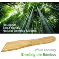thumbnail image 4 of Bamboo Raclette Spatula for Non-stick Pans (4pcs), 4 of 8