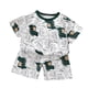 thumbnail image 1 of Odeerbi 3M-6Y Niños Trajes de Verano Estampado de Dinosaurios Camiseta de Algodón de Manga Corta Pantalones Cortos Conjunto de Dos Piezas Cintura Elástica, 1 of 5