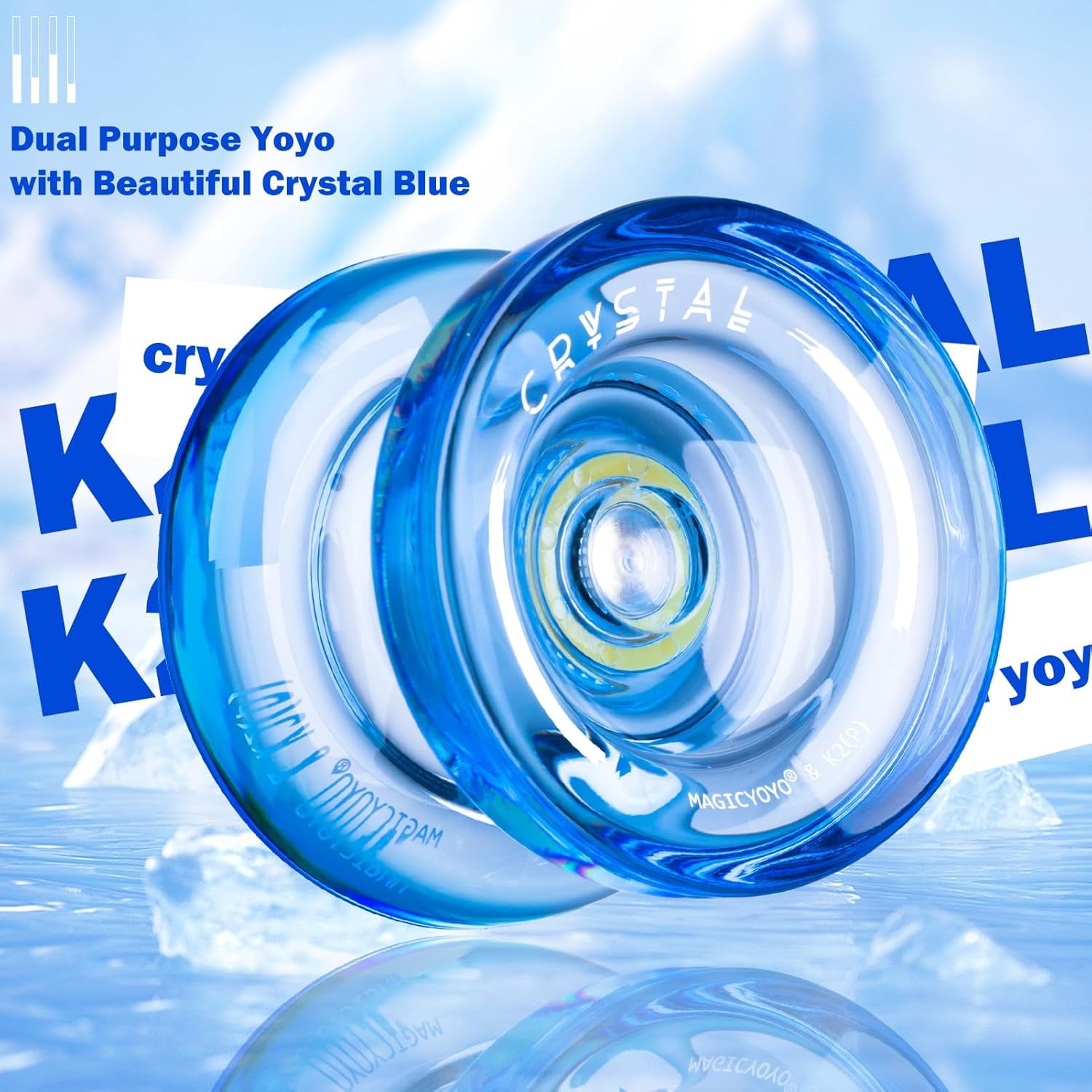 Magicyoyo Professional Responsive Yoyo K2 Crystal Blue, Durable