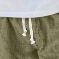 thumbnail image 6 of Hogleaql Men's 5" Linen Shorts Casual Elastic Waist Drawstring Shorts for Lounge Summer Beach Vacation Army Green 3XL, 6 of 9