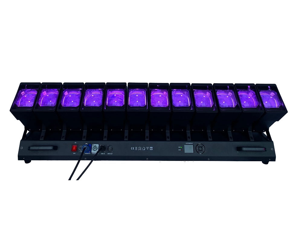 Jacmui Matrix Lighting 12X60W LED Zoom Stage Light Beam Bar Wall Wash Moving Head DJ Light Each LED Point Control For Livehouse Party Event Show