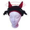 thumbnail image 2 of Hat Devil Horn Hat Knit Devil Hat Halloween Funny Hat Beanies knit Beanies Party Hat Skullies Beanies, 2 of 8