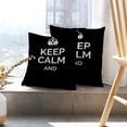 thumbnail image 6 of LALILO Throw Pillow Covers Keep Calm And Motivational Card Keep Cushion Cover 18" x 18", 2 Pack, 6 of 6