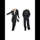 thumbnail image 3 of Conjuntos de 2 Piezas para Mujer: Blazer Elegante, Chaqueta, Pantalón Recto de Cintura Alta, Conjunto Informal de Negocios. Negro M, 3 of 9