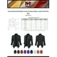 thumbnail image 2 of MixMatchy Women's Casual Work Solid Open Front 3/4 Sleeve Blazer Jacket with Plus Size, 2 of 4