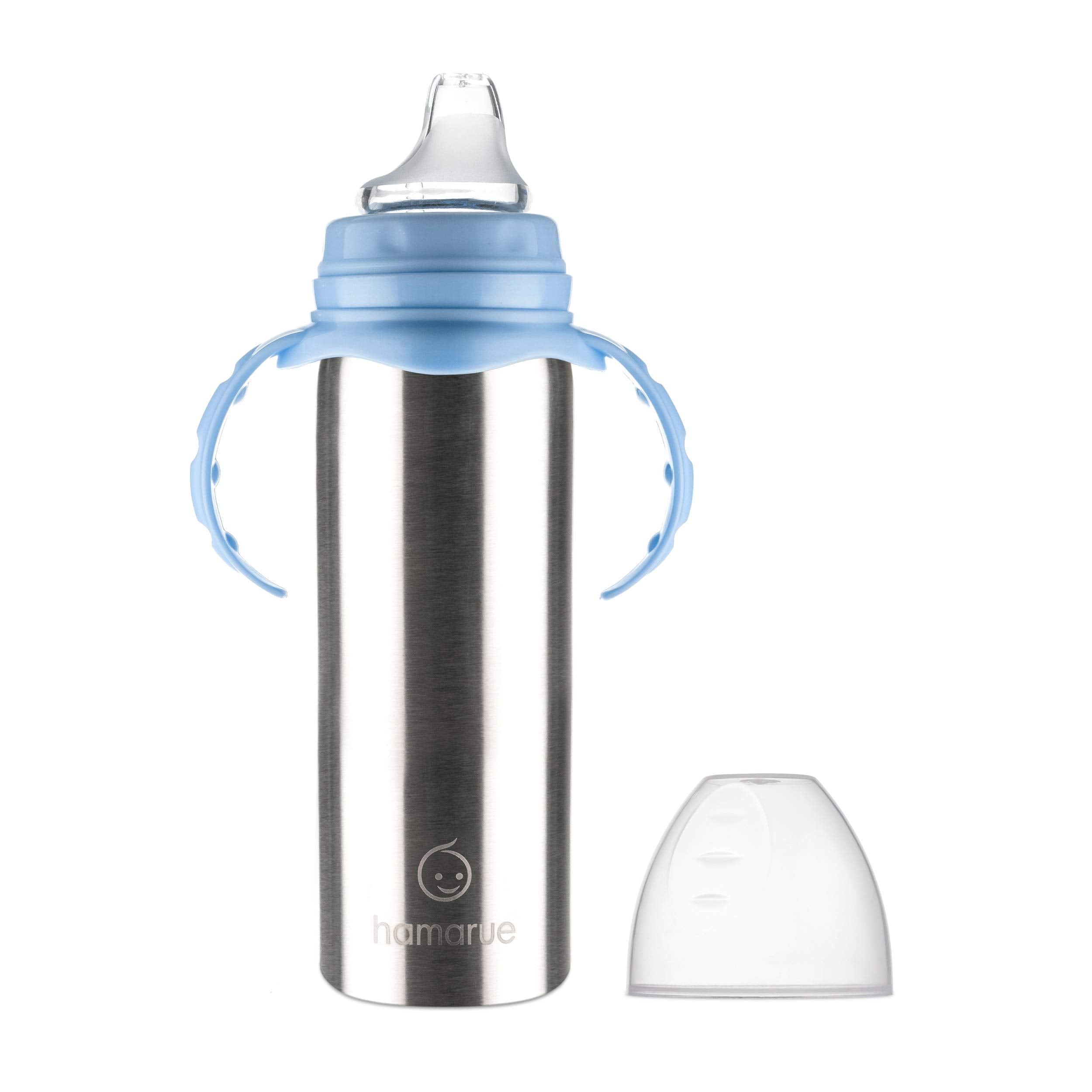Hamarue 3-in-1 Stainless Steel Sippy Cups for Babies & Toddlers | Non-Toxic Insulated Baby Bottle | BPA-Free | Ages 3M+ | Evolving Feeding Solution