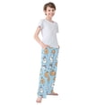 thumbnail image 3 of FORMRS Boys Pajama Pants with Pockets Size 6-8Y Kids Lounge Sleep Bottoms, Blue Halloween Ghosts, 3 of 8