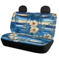 thumbnail image 5 of Uourmeti Car Back Seat Covers for Auto Interior Automotive, Tropical Hibiscus Palm 2 Pack Car Rear Seat Protectors Protects Against Pet Hair and Dirt Easy to Install, 5 of 7