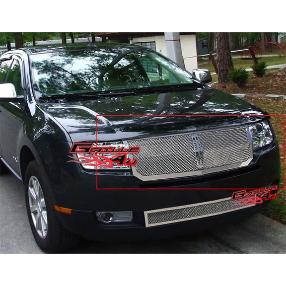 APS Compatible with Lincoln MKX 2007-2010 Main Upper Stainless Steel Chrome Mesh Front Grill Grille Insert L75217T