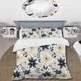 thumbnail image 2 of Designart "Elegant Ivory Seashell Florals IV" Floral Bedding Covert Set - Cottage Bed Set With 2 Shams, 2 of 5
