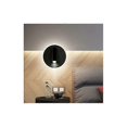 thumbnail image 5 of Feux de chevet LED, Lampe murale hotel intrieur, Lampe murale couloir avec pnterrupteur - Noir 3W + 9W (Rond) SL130, 5 of 5