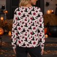 thumbnail image 6 of Halloween Cardigan Sweaters for Women Novelty Halloween Party Graphic Womens Sweaters Cardigan Knit Button Down Cropped Long Sleeve Fall Winter Holiday Comfy Cardigan Outwear Watermelon Red XL, 6 of 6