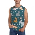 thumbnail image 2 of Goofa Dogs Printed Men's Sleeveless T-Shirt - Athletic Gym Workout Tank Top for Men - Moisture-Wicking, UPF 30+ Quick-Dry Muscle Tee-XX-Large, 2 of 8