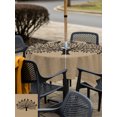 thumbnail image 6 of Square Outdoor Tablecloth with Umbrella Hole Black Tree Outside Table Cloth Waterproof Patio Table Cover Birds Vintage Farmhouse Brown Zipper Tablecloths for Picnic Party Camping 54x54 Inch, 6 of 8