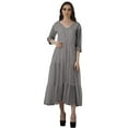thumbnail image 1 of Moomaya Robes Maxi à Manches Longues Femmes Robes d'Été Unies Robe Maxi, 1 of 6