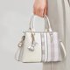 thumbnail image 5 of Bolso de mano para mujer, bolso de mano de gran capacidad, bolso de piel suave, elegante, con retazos, multicapa, 5 of 5