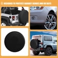 thumbnail image 4 of KALLORY 2Pcs Black Durable Spare Tire Covers for Rv Trailers with Quick Connect Clips, 4 of 8