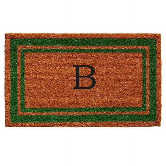 Calloway Mills Green Border 18" x 30" Monogram Outdoor Doormat (Letter B)