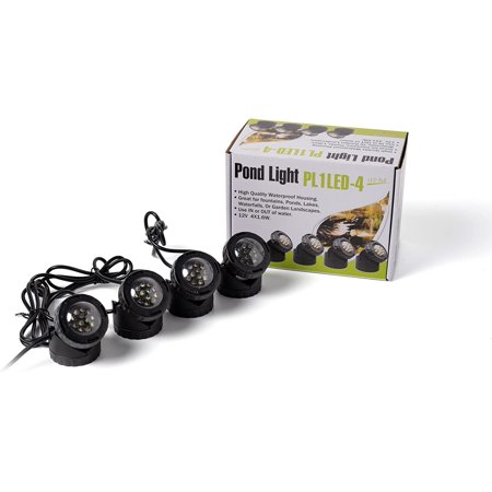 12-LED Submersible Light For Water Gardens And Ponds  Set Of 4