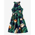 thumbnail image 2 of Vestido floral tropical PATPAT a juego con atuendos familiares, azul marino, 2 of 6
