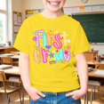 thumbnail image 6 of SGMVNU Kids First Grade T Shirts for Girls Back to School Graphic Tees Short Sleeve Soft Summer Casual Tops, Size 11-12 Years, Yellow, 6 of 7