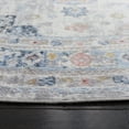 thumbnail image 4 of SAFAVIEH Bayside Zoja Oriental Polyester Machine Washable Area Rug, Gray/Blue, 6'7" x 6'7" Round, 4 of 11