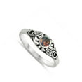 thumbnail image 4 of CHOOSE YOUR COLOR Mystic Simulated Opal Filigree Nature Sun Ring 925 Sterling Silver Band Black CZ Female Size 9, 4 of 4