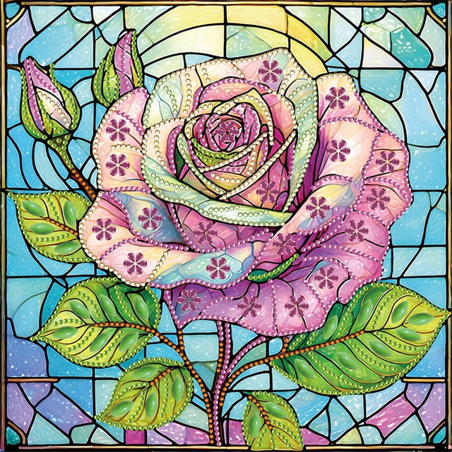 5D DIY Taladro Parcial Con Forma Especial Artística Rosas 30x30 Cm