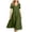 Army Green, variant on Women's Notch V-Neck Short Sleeve Empire Waist Loose Fit Casual Midi Dresses for Women Summer Everyday & Vacation Wear