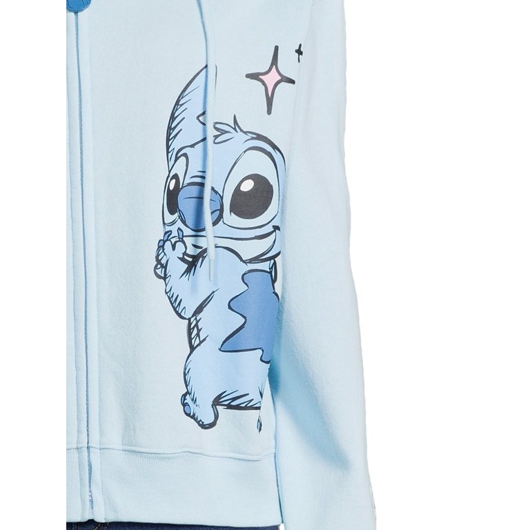 Disney Stitch and Angel Juniors' Graphic Hoodie, Sizes XS