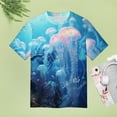 thumbnail image 4 of Jellyfish Ocean Style T Shirts Basic T-Shirt Short Sleeve Ladies Tee Shirt Summer Graphic Clothing, 4 of 6