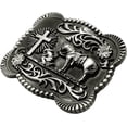 thumbnail image 3 of Moranse Religion Cross Cowboy Kneeling Prayer And Horse Design Belt Buckles, 3 of 6