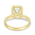 thumbnail image 4 of ESTE ORIGIN 4.00Ct Emerald Cut Lab-Grown Diamond Engagement Ring – Pavé Band, Classic Halo Setting in 14K Yellow Gold for Women US 9.5, 4 of 8