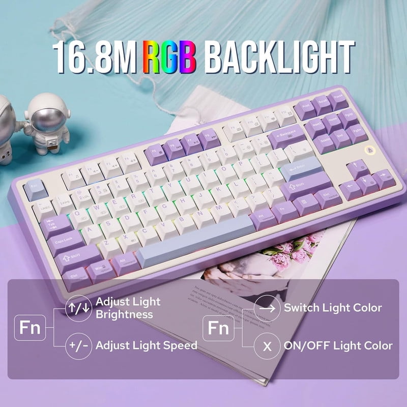 【限定価格セール！】 Ajazz AK870 Gaming Wireless keycaps MOA Gasket-Mounted 語学・辞書・学習参考書