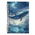 thumbnail image 7 of FORMRS 1-Subject Spiral Notebook 8" x 5" College Ruled 60 Refillable Sheet A5 Hard Cover, 2 Pack, Night Floating Whale, 7 of 7