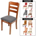 thumbnail image 2 of CNKOO Dining Chair Seat Covers Waterproof Jacquard Chair Slipcovers  6 Pack  Camel, 2 of 7