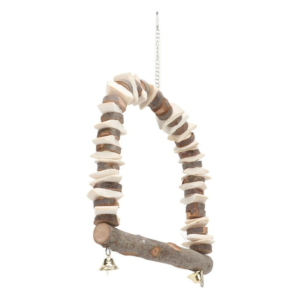 Juguete de Swing de Loro, Instalación Fácil de Madera de Madera de Madera para Pájaros de Pájaro Applewood para Coches para loros para periquitos Pequeños