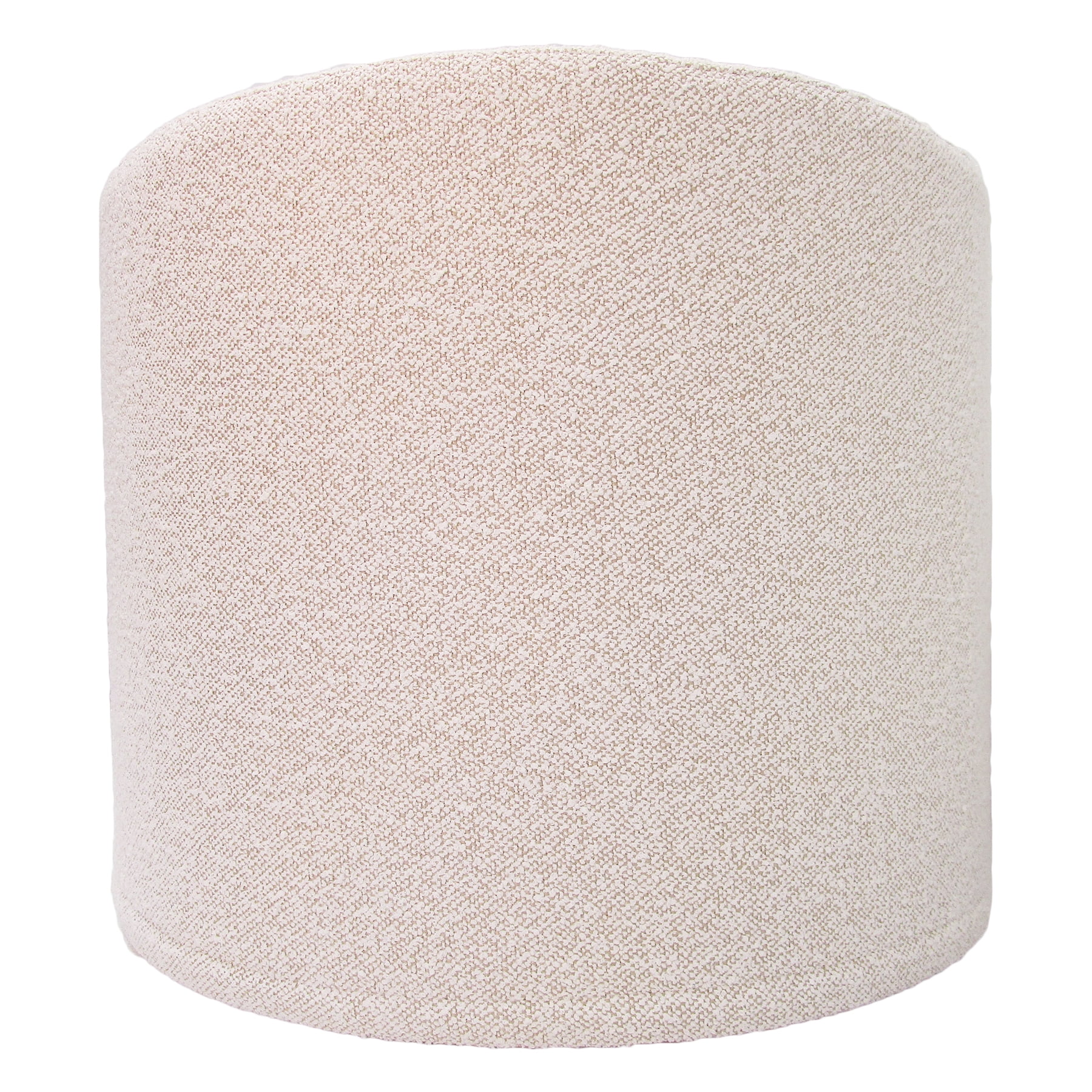 Better Homes & Gardens 20" Round Outdoor Pouf Ottoman, 1-Piece, Cream Boucle