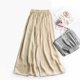 thumbnail image 1 of Pantalones de pierna ancha para mujer, pantalón de seda, holgado, de pierna ancha, hasta el tobillo, informal, con cintura elástica, RZBY110, 1 of 4