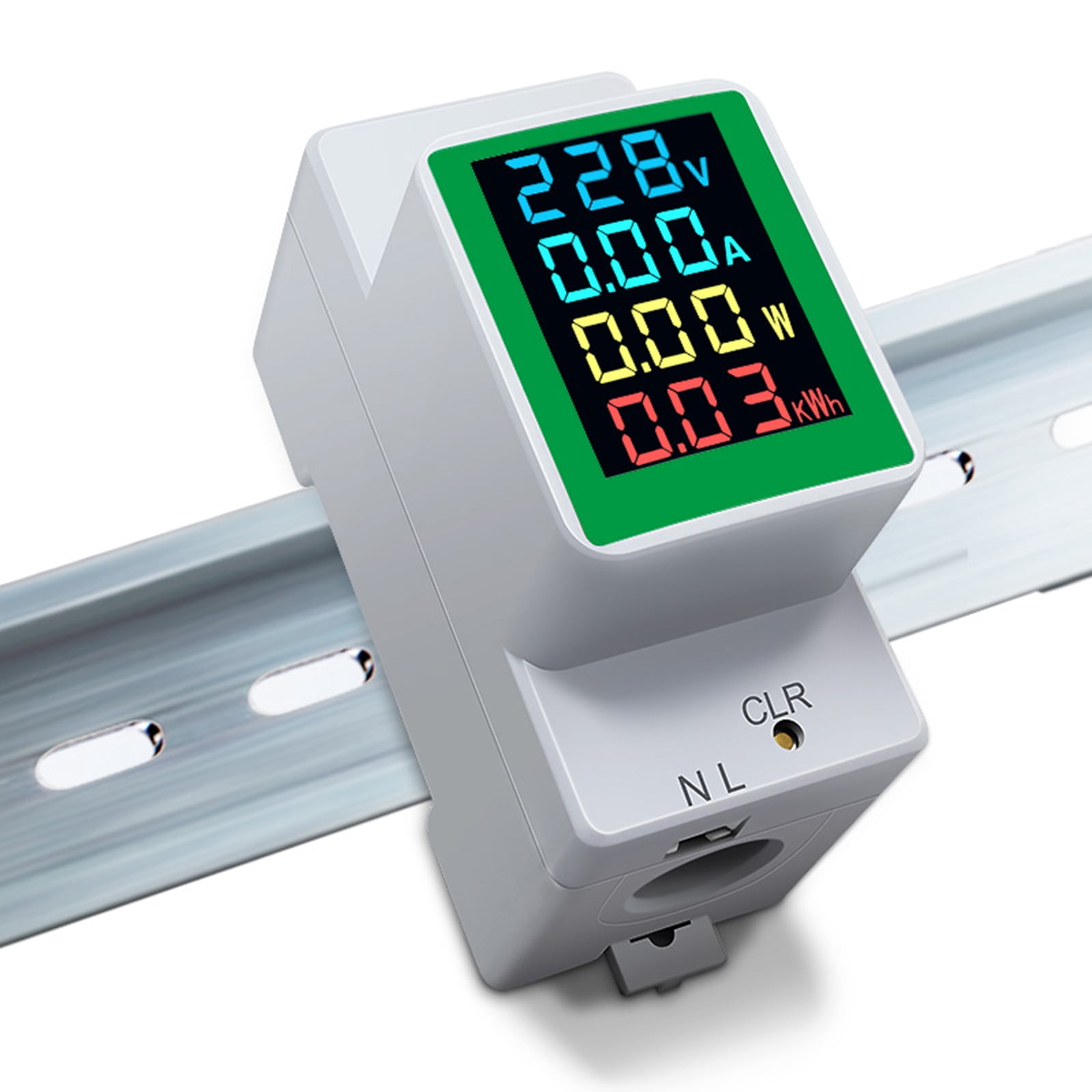 BELOWSYALER Household Watt‑Hour Meter, Single Phase Energy Meter LCD Display Electric Meter Multimeter Ammeter Voltmeter